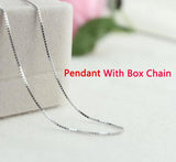 Silver 925 Necklace Zircon Cross Pendant Christmas Gift Jewelry