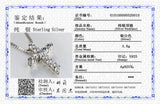 Silver 925 Necklace Zircon Cross Pendant Christmas Gift Jewelry