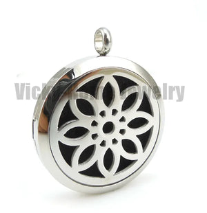 Flower Essential Oils Aromatherapy Locket Necklace