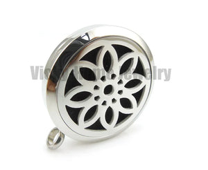Flower Essential Oils Aromatherapy Locket Necklace