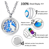 Cat Locket Necklace with Chain - Stainless Steel Essential Oil Diffuser Pendant