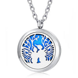 30mm Magnetic Stainless Steel Oil Diffuser Perfume Locket Necklace with Chain