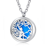 30mm Magnetic Stainless Steel Oil Diffuser Perfume Locket Necklace with Chain