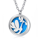 30mm Magnetic Stainless Steel Oil Diffuser Perfume Locket Necklace with Chain