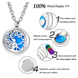 30mm Magnetic Stainless Steel Oil Diffuser Perfume Locket Necklace with Chain