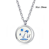 Perfume Locket Necklace with Chain - Magnetic Stainless Steel