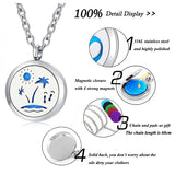 Perfume Locket Necklace with Chain - Magnetic Stainless Steel