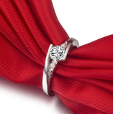 Tibetan Silver CZ Wedding Ring - Women's Jewelry