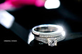 Tibetan Silver Zirconia Wedding Rings Set