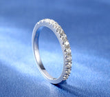 Tibetan Silver Ring with Cubic Zircon Stone - Wedding Band for Women