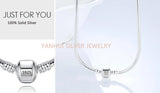 45-60cm Silver Snake Chain Necklace for Pendants Beads DIY Jewelry PN005
