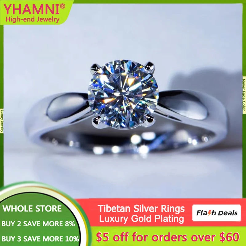 Allergy Engagement Rings For Women 2.0ct Zircon Wedding Bands