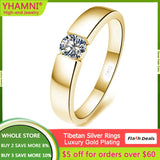 Clear CZ Wedding Band Finger Ring for Men Women
