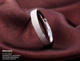 Frosted Texture Tibetan Silver Couple Wedding Band Ring