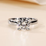 18K Filled Wedding Band 2.0ct Zircon Ring Women Fine Jewelry