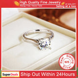 18K Filled Wedding Band 2.0ct Zircon Ring Women Fine Jewelry