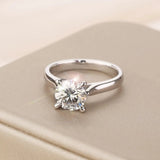 18K Filled Wedding Band 2.0ct Zircon Ring Women Fine Jewelry