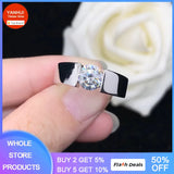 Zircon Tibetan Silver Women's Ring Wedding Band