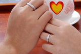 Tibetan Silver Frosted Finger Rings for Women Men Wedding Jewelry