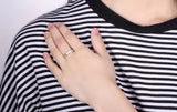 Tibetan Silver Frosted Finger Rings for Women Men Wedding Jewelry