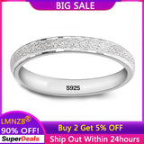 Tibetan Silver Frosted Finger Rings for Women Men Wedding Jewelry
