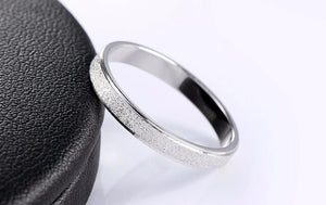 Tibetan Silver Frosted Finger Rings for Women Men Wedding Jewelry