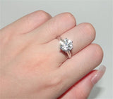 Zircon CZ Engagement Ring 2.0ct Wedding Band Bride Jewelry