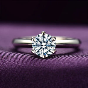 Zircon CZ Engagement Ring 2.0ct Wedding Band Bride Jewelry