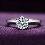 Zircon CZ Engagement Ring 2.0ct Wedding Band Bride Jewelry