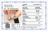 Tibetan Silver Double V Cubic Zirconia Wedding Band