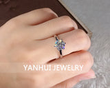 Platinum Texture Ring 2.0ct CZ Wedding Band Tibetan Silver