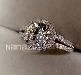 Tibetan Silver Wedding Band Ring with Cubic Zircon - Women's Jewelry