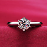 18K Tibetan Silver Zircon Wedding Band Ring Women