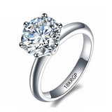 18K Tibetan Silver Zircon Wedding Band Ring Women