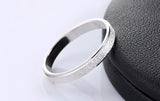 Tibetan Silver Frosted Finger Ring Wedding Band Fine Jewelry