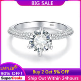 Tibetan Silver Wedding Engagement Ring Round 2ct CZ Zirconia Bands