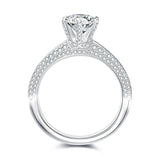 Tibetan Silver Wedding Engagement Ring Round 2ct CZ Zirconia Bands