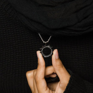 Hardship Comes Ease | Arabic Calligraphy Necklace Stainless Steel Pendant