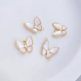 Shell Pendants Jewelry Set with Butterfly Charms for DIY Jewelry Making