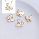 Shell Pendants Jewelry Set with Butterfly Charms for DIY Jewelry Making