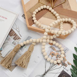Nordic Style Wall Hanging DIY Crafts Wood Bead Garland