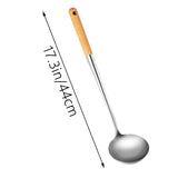 17" Stainless Steel Wok Spatula & Ladle Set
