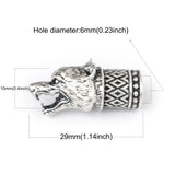 Wolf Beads Charms For Bracelet Norse Mythology DIY Scandinavian Accessories