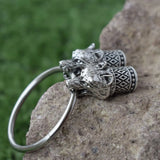 Wolf Beads Charms For Bracelet Norse Mythology DIY Scandinavian Accessories