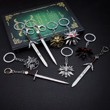 Wolf Geralt Yennefer Cirilla Keychain Sword Key Chain Game Accessories