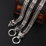 Wolf Lion Head Man Bracelet Stainless Steel Animal Gothic Hand Bands