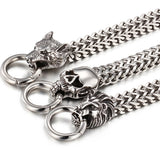 Wolf Lion Head Man Bracelet Stainless Steel Animal Gothic Hand Bands