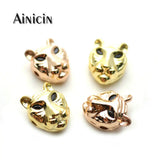 Animal Heads Rose Silver Plating Copper Beads Bracelets Finding