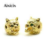 Animal Heads Rose Silver Plating Copper Beads Bracelets Finding