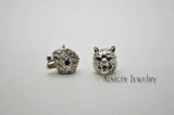 Animal Heads Rose Silver Plating Copper Beads Bracelets Finding